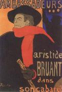 Henri de toulouse-lautrec Aristide Bruant in his Cabaret oil on canvas